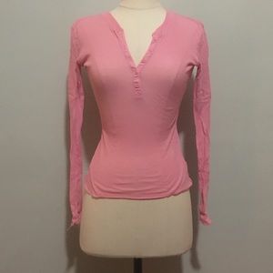 Free People Bubblegum Pink Henley